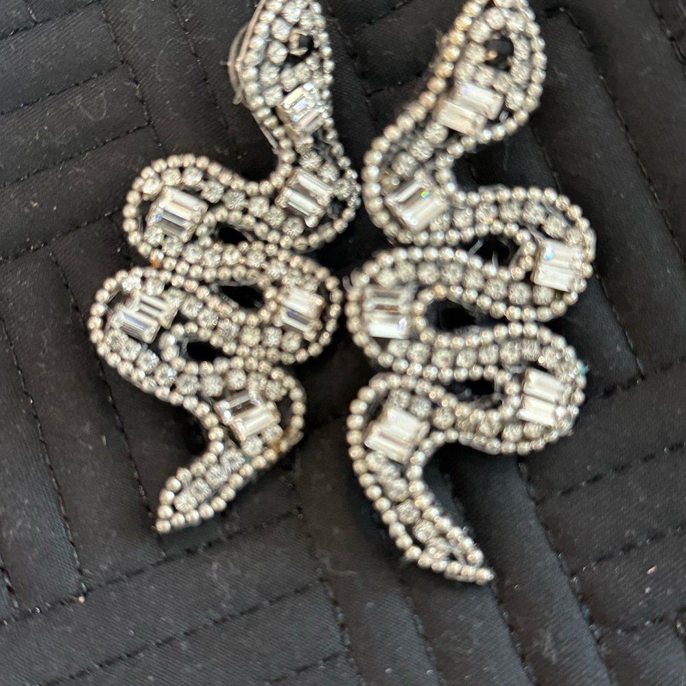 Silver Snake 🐍Beaded Statement Earrings